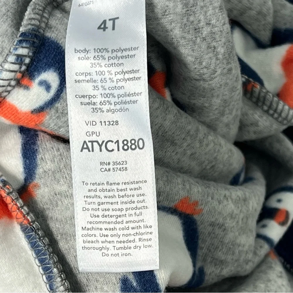 NWOT Toddler Boys Fleece Penguins Footed Pajama Just‎ One You Made by Carter's